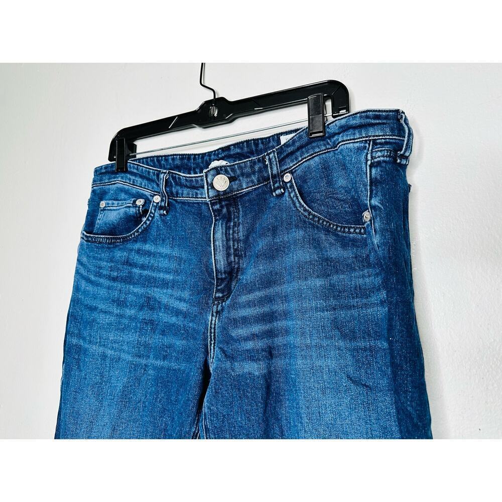 RAG & BONE Dark Wash Denim Slim Cuffed Hemline Whisked Jeans Size 32 - Picture 3 of 12